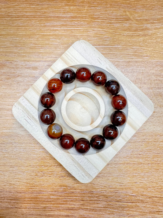 Natural Fantasy Agate Bracelet Unisex Buddhist Beads Crystal Jewelry Couple's Lucky Round Bead Gift