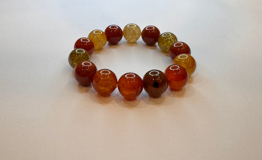 Pink White Dragon Vein Agate Bracelet Icy Agate Fresh Unisex Minimalist Buddhist Bead Gift String