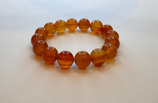 Natural Niche Design Raw Agate Single-Strand Bracelet Minimalist Fashion Icy Candy-Colored Red Yellow Chalcedony Hand Chain